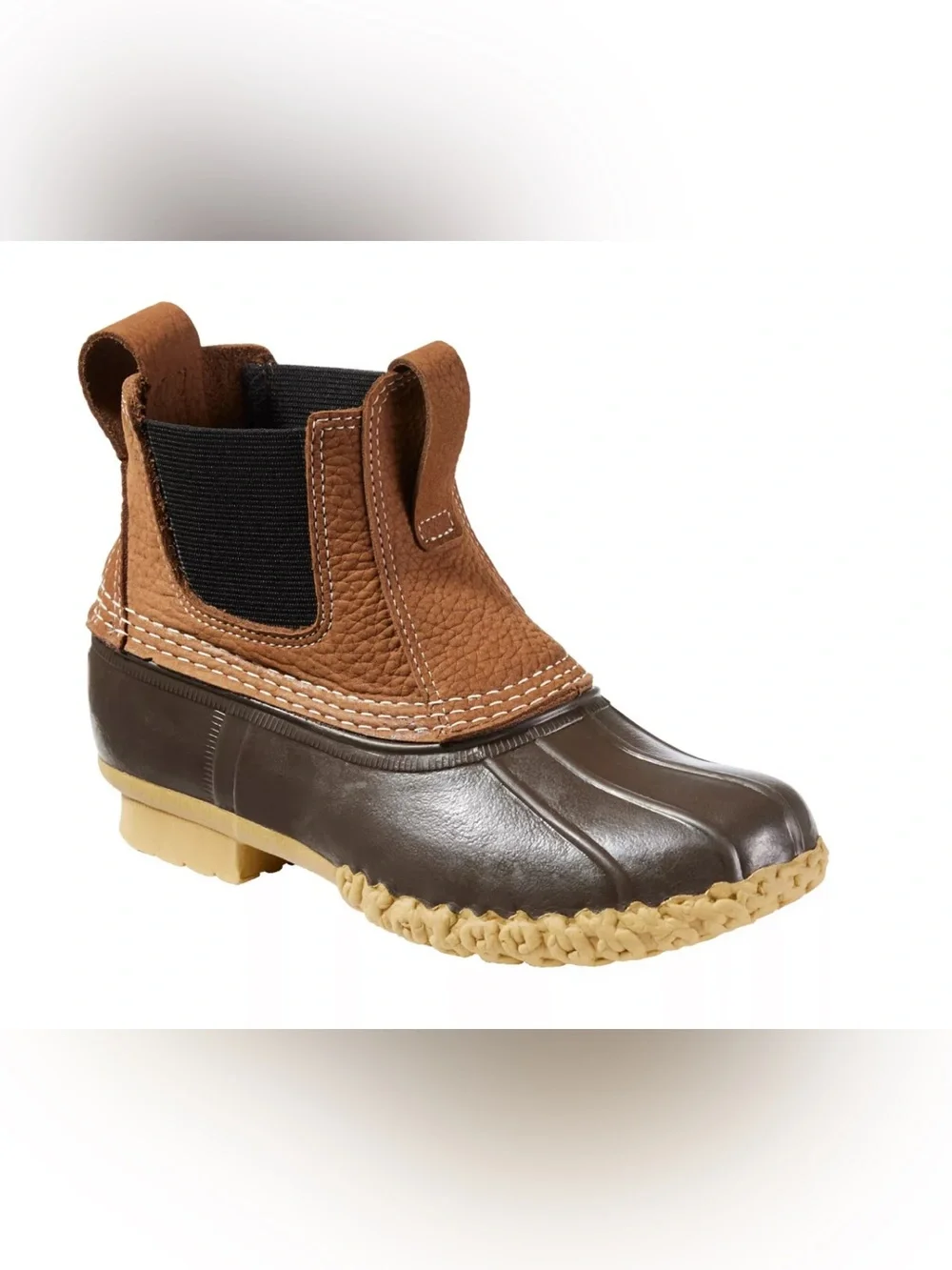 Women’s L.L Bean Chelsea Brown Leather Boots size 8.5 Outdoor Rain Like New - Picture 2 of 16